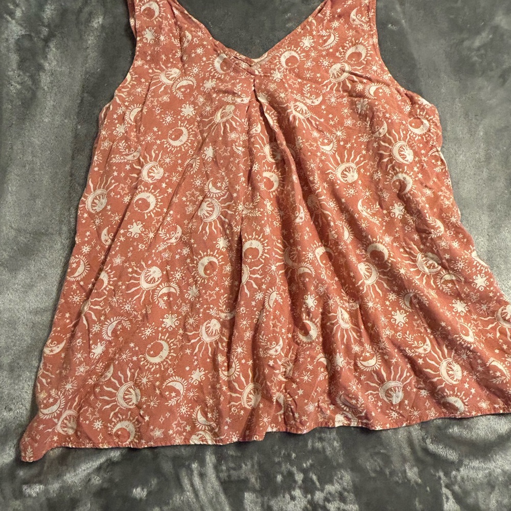 Torrid Pink and Cream Patterned Tank Top